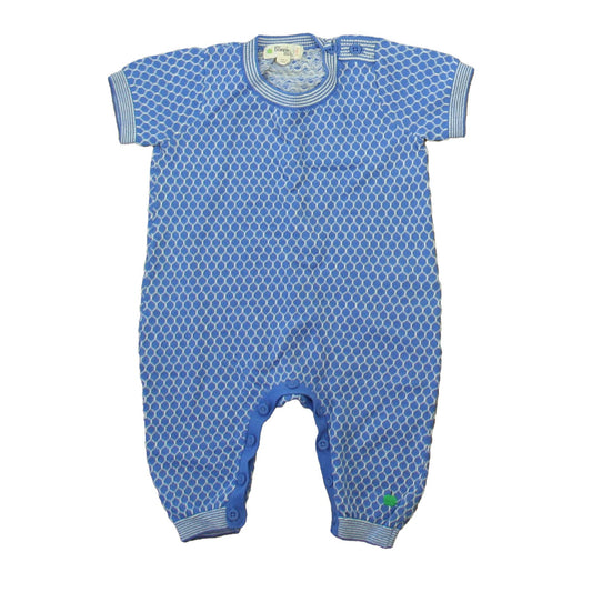the bonnie mob Girls Blue | White Romper Size: 3-6 Months Blue | White