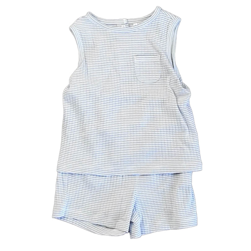 Janie and Jack Girls Blue | White Apparel Sets Size: 18-24 Months Blue | White