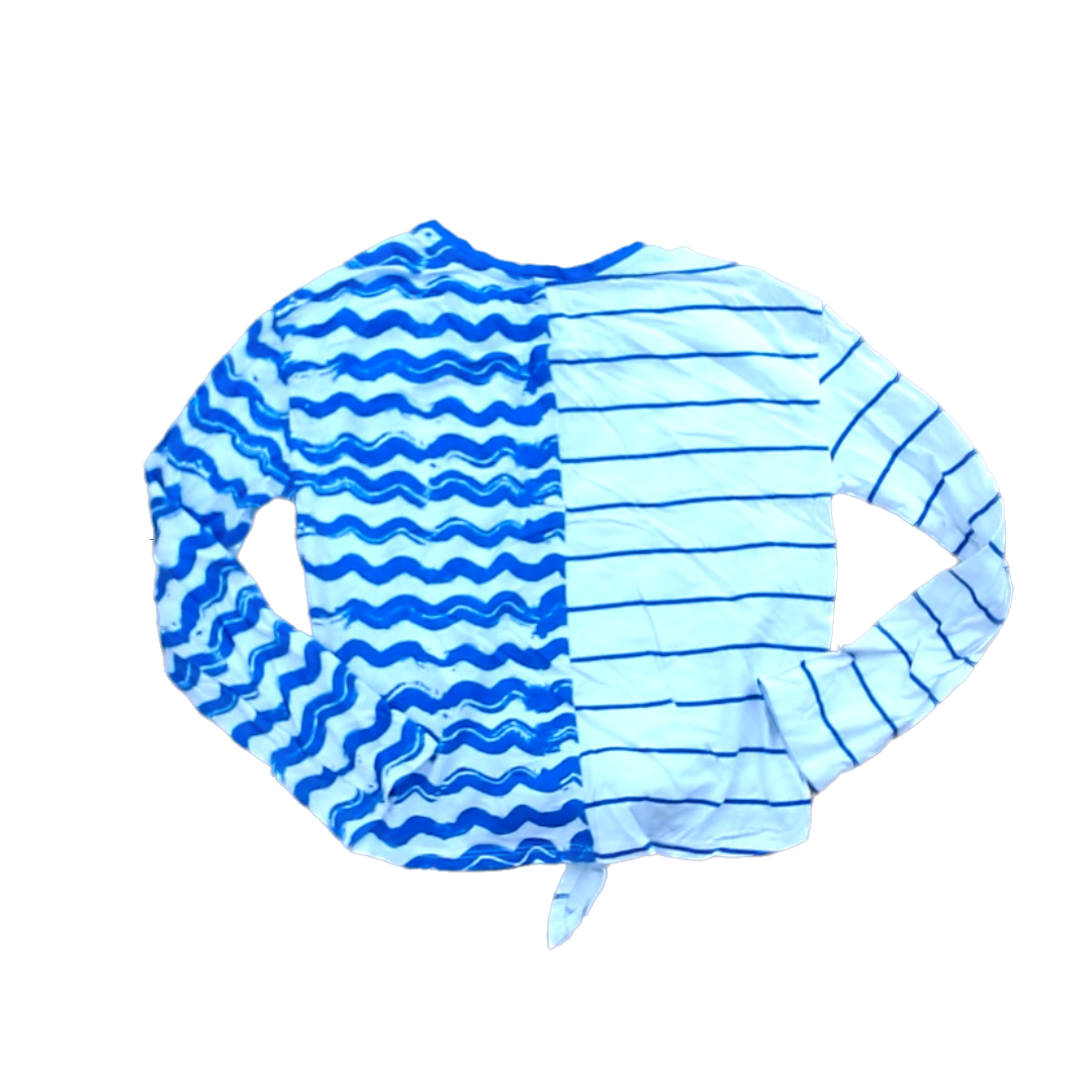 Rockets Of Awesome Girls Blue | White Long Sleeve Shirt Size: 7 Years Blue | White