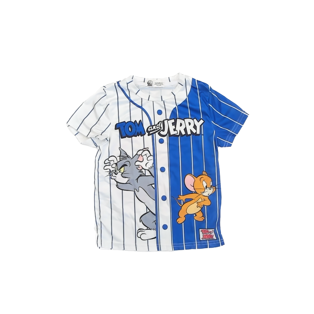 Tom & Jerry Boys Blue | White Athletic Top Size: 6 Years Blue | White