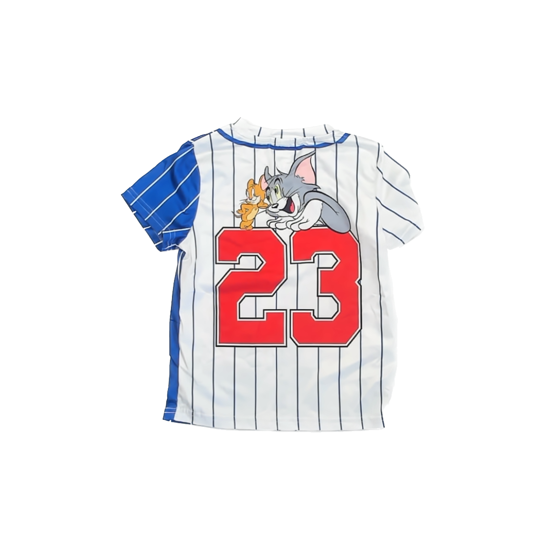 Tom & Jerry Boys Blue | White Athletic Top Size: 6 Years Blue | White