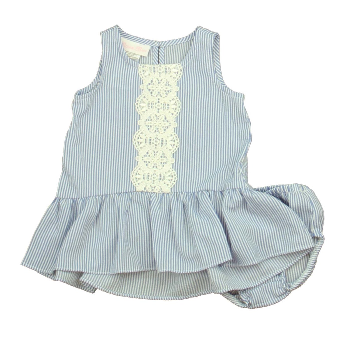 Bonnie Baby Boys Blue | White Dress Size: 6-9 Months Blue | White