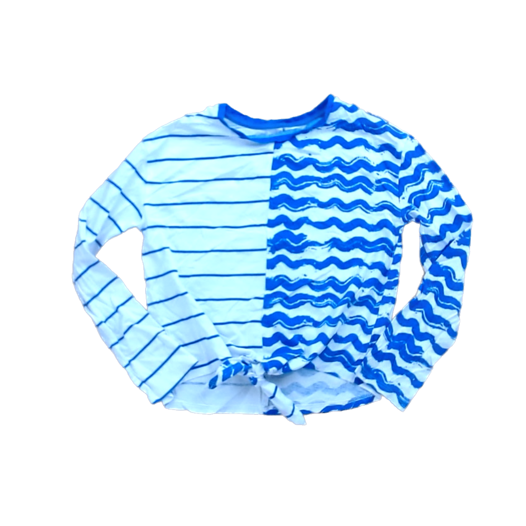 Rockets Of Awesome Girls Blue | White Long Sleeve Shirt Size: 7 Years Blue | White