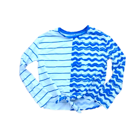 Rockets Of Awesome Girls Blue | White Long Sleeve Shirt Size: 7 Years Blue | White