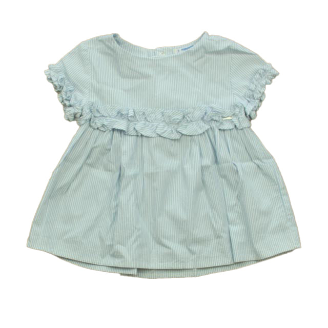 Mayoral Girls Blue | White Blouse Size: 2T Blue | White