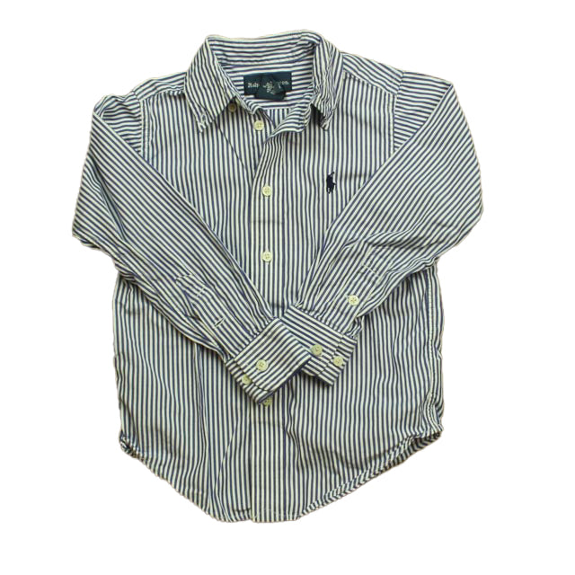 Ralph Lauren Boys Blue | White Button Down Long Sleeve Size: 4T