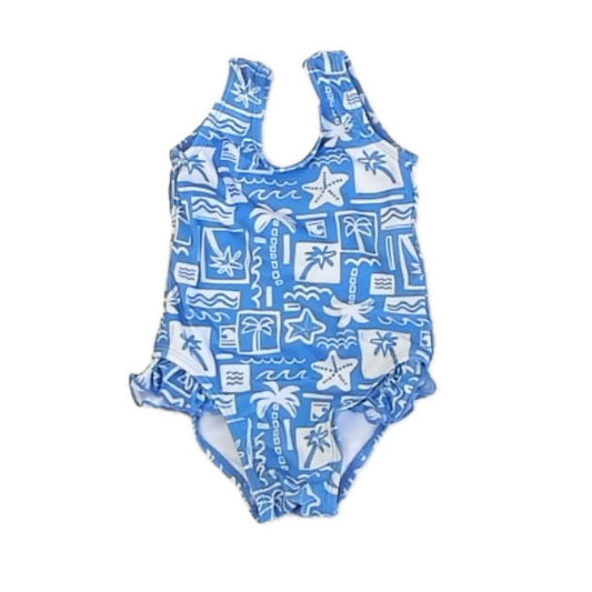 Flap Happy Girls Blue | White 1-piece Swimsuit Size: 12 Months Blue | White