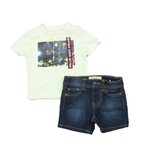 Buffalo David Bitton Boys Blue | White Apparel Sets Size: 12 Months Blue | White
