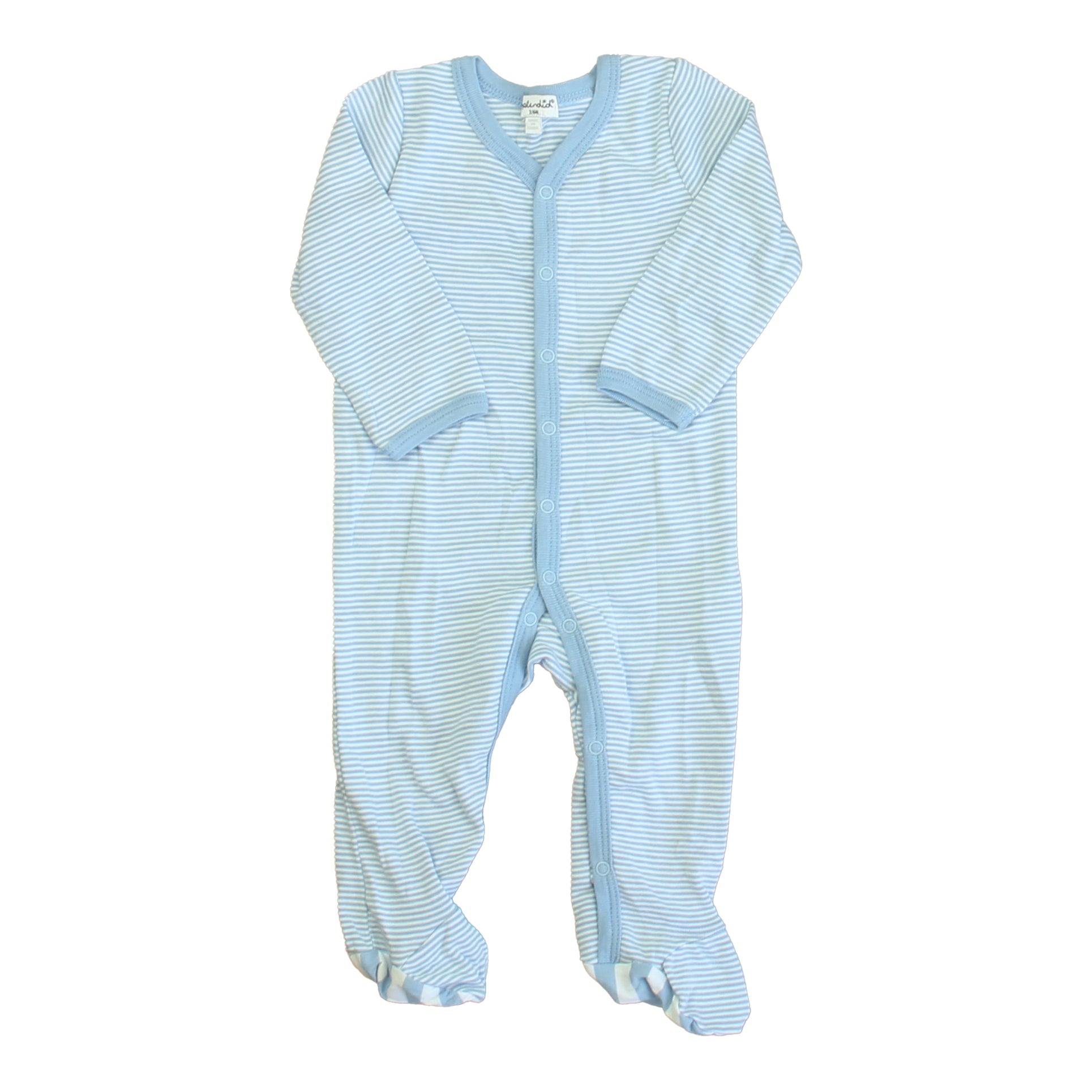 Spendid Boys Blue | White 1-piece footed Pajamas Size: 3-6 Months Blue | White