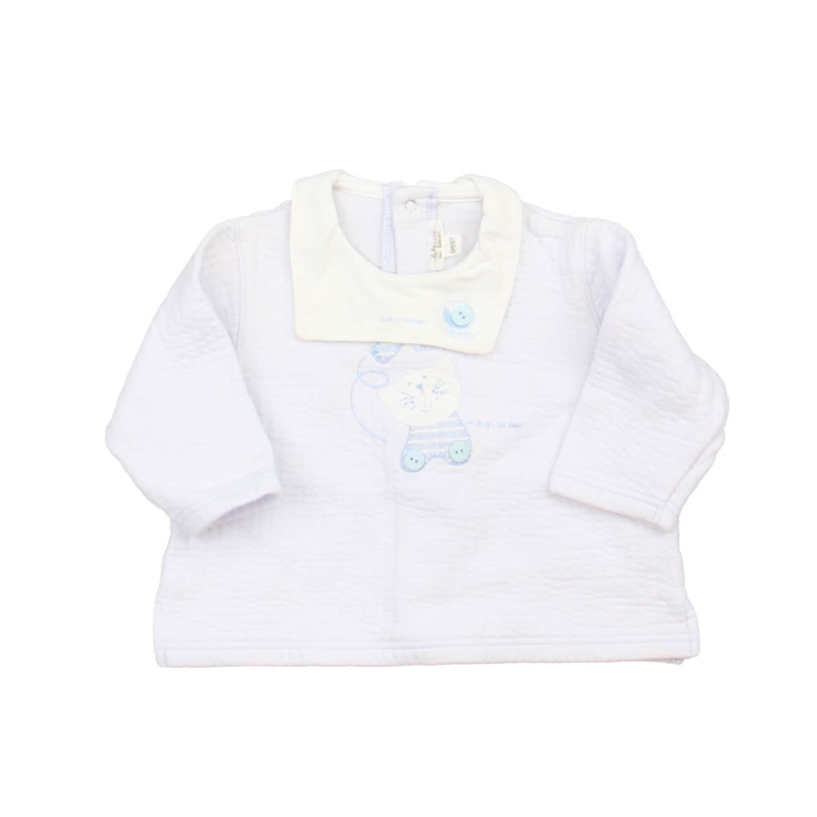Babymini for Catimini Boys Blue | White Long Sleeve Shirt Size: 6 Months Blue | White