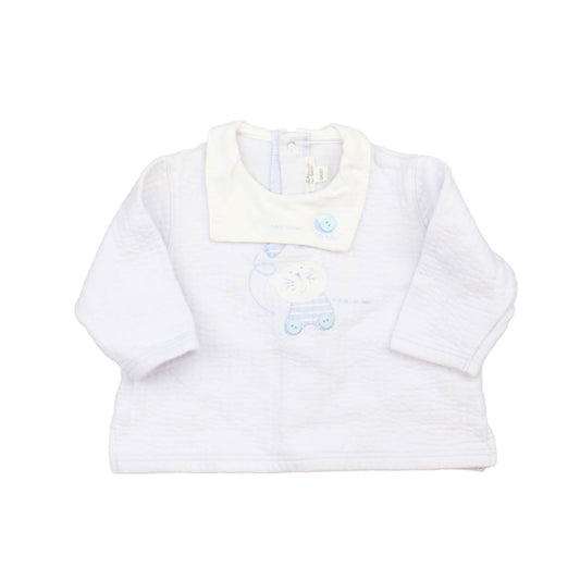 Babymini for Catimini Boys Blue | White Long Sleeve Shirt Size: 6 Months Blue | White
