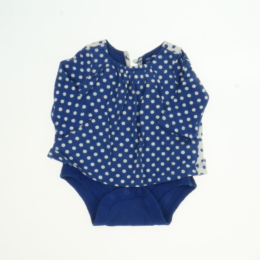 Gap Girls Blue | White Romper Size: 0-3 Months Blue | White