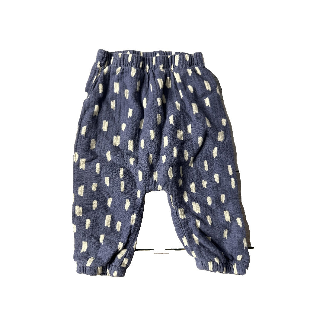 Hanna Andersson Unisex Blue | White Pants Size: 3-6 months Blue | White
