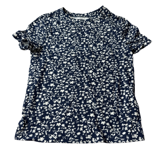 Old Navy Girls Blue | White Short Sleeve Shirt Size: 5T Blue | White