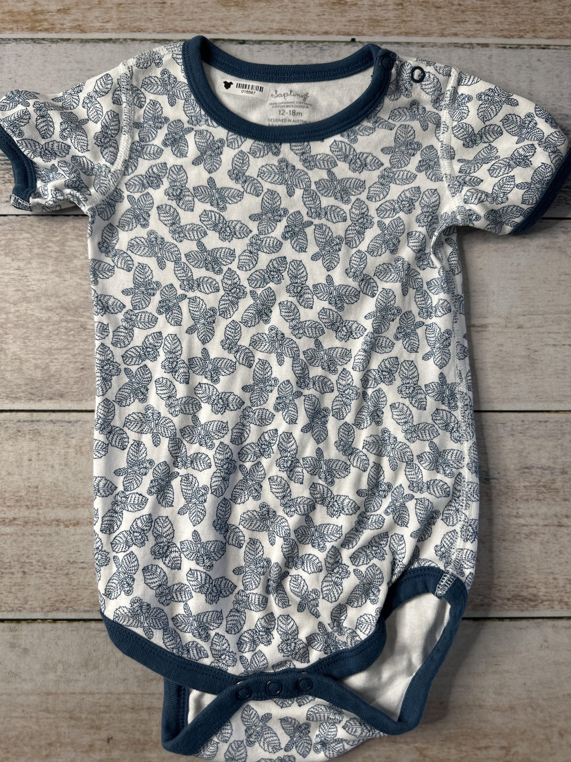 Sapling Unisex Blue | White Onesie Size: 12-18 months Blue | White