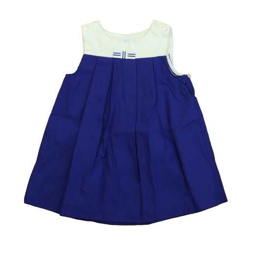 Jacadi Girls Blue | White Dress Size: 18 Months