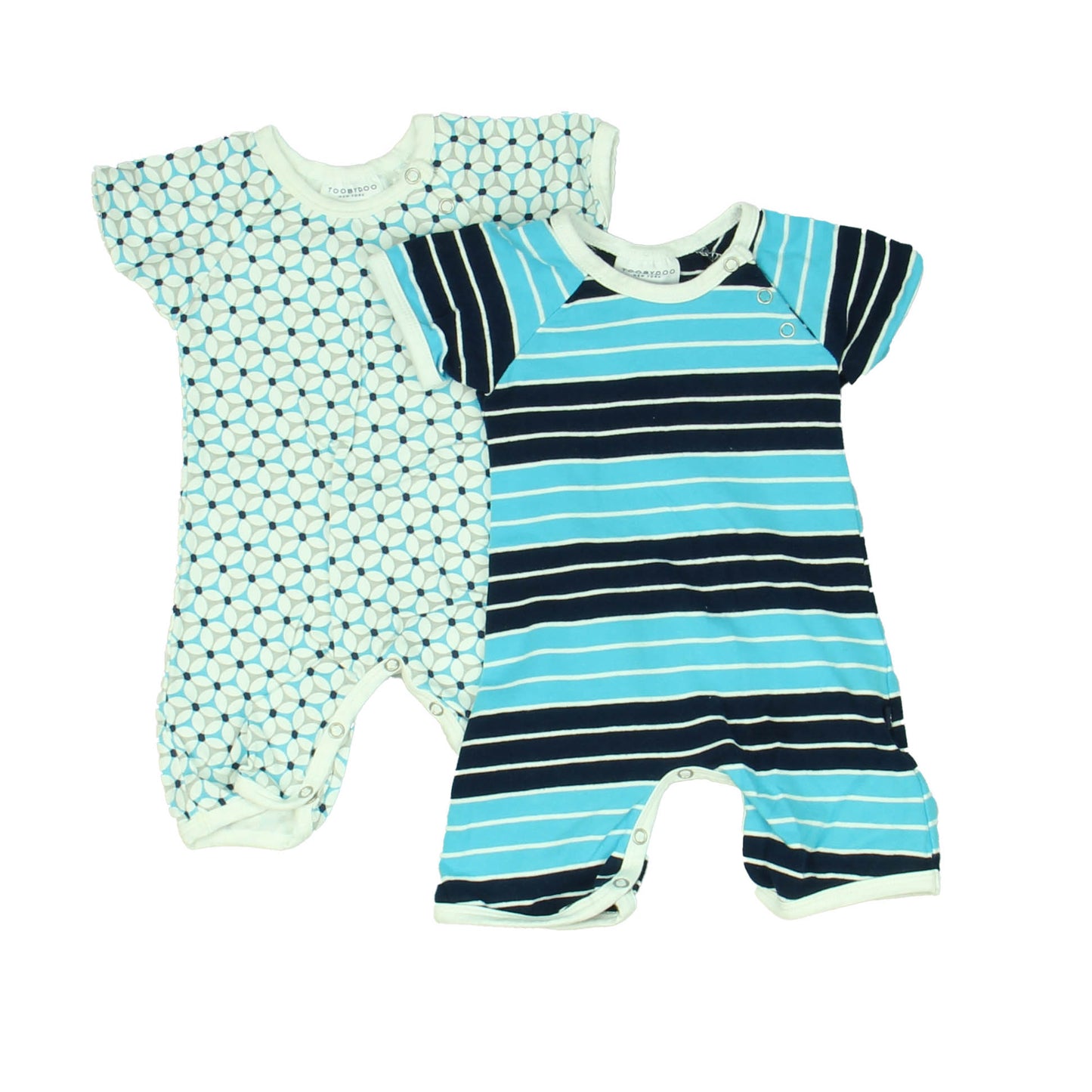Tooby*Doo Boys Blue | White Romper Size: 0-3 Months Blue | White