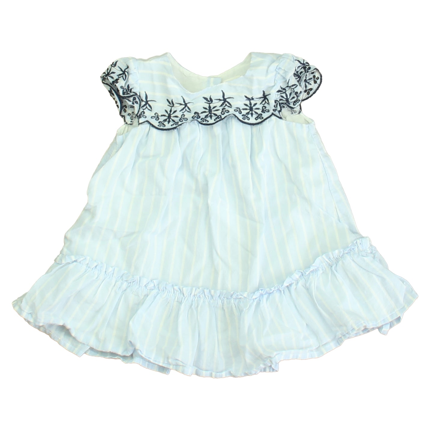 Gap Girls Blue | White Dress Size: 6-12 Months Blue | White