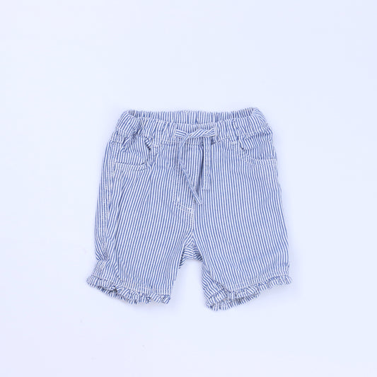 Baby Boden Girls Blue | White Shorts Size: 6-12 Months