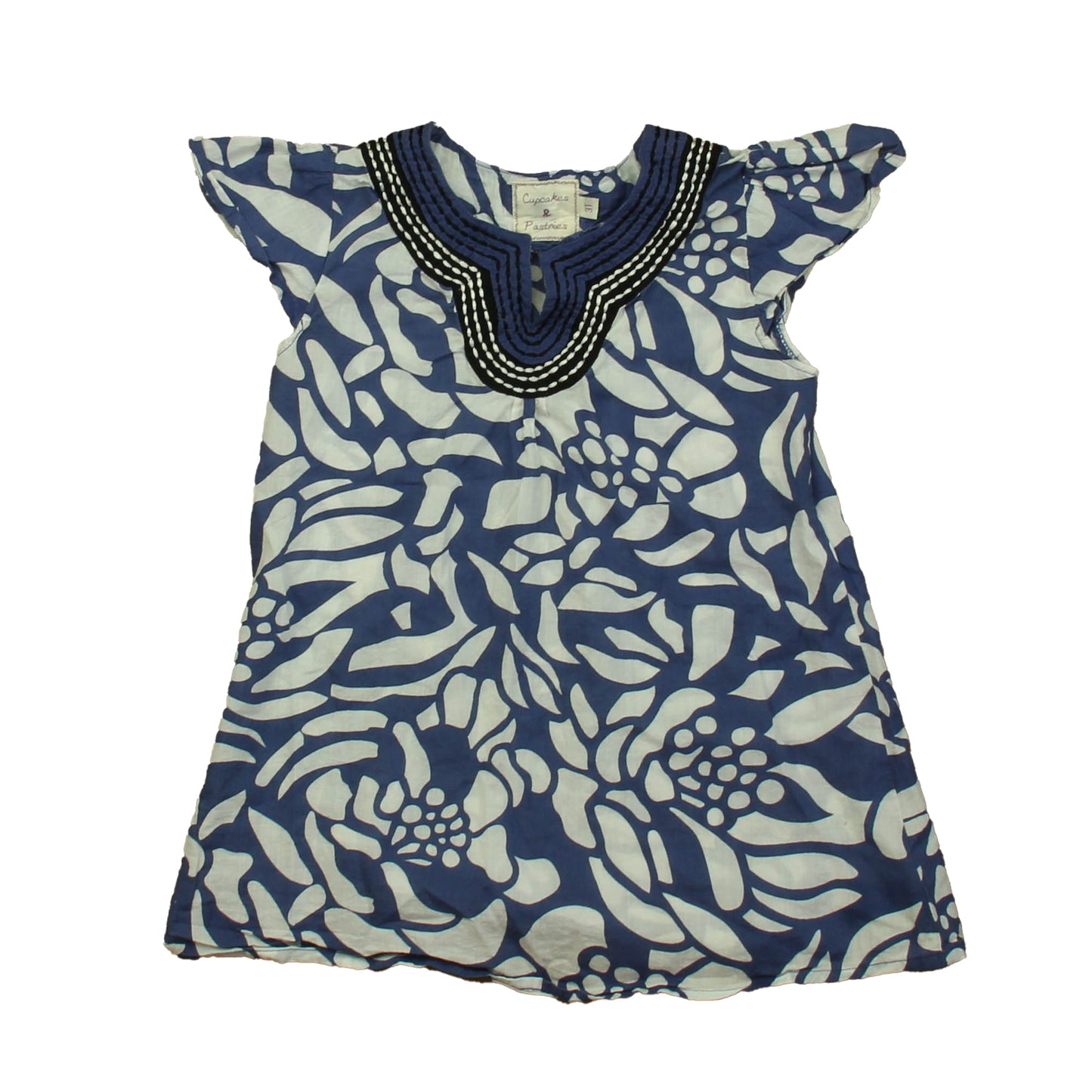 Cupcakes & Pastries Girls Blue | White Dress Size: 3T Blue | White