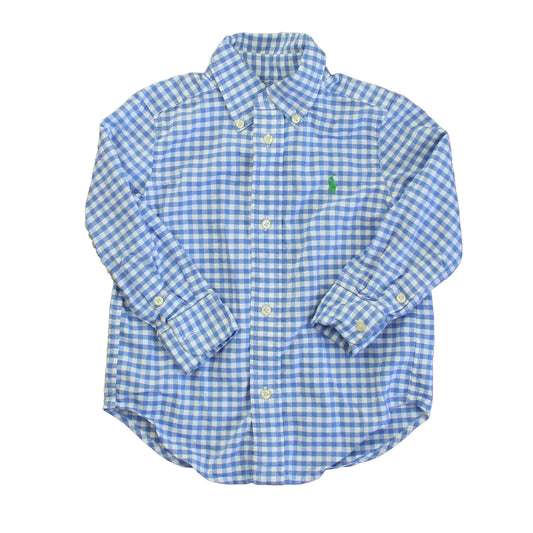 Ralph Lauren Boys Blue | White Button Down Long Sleeve Size: 2T