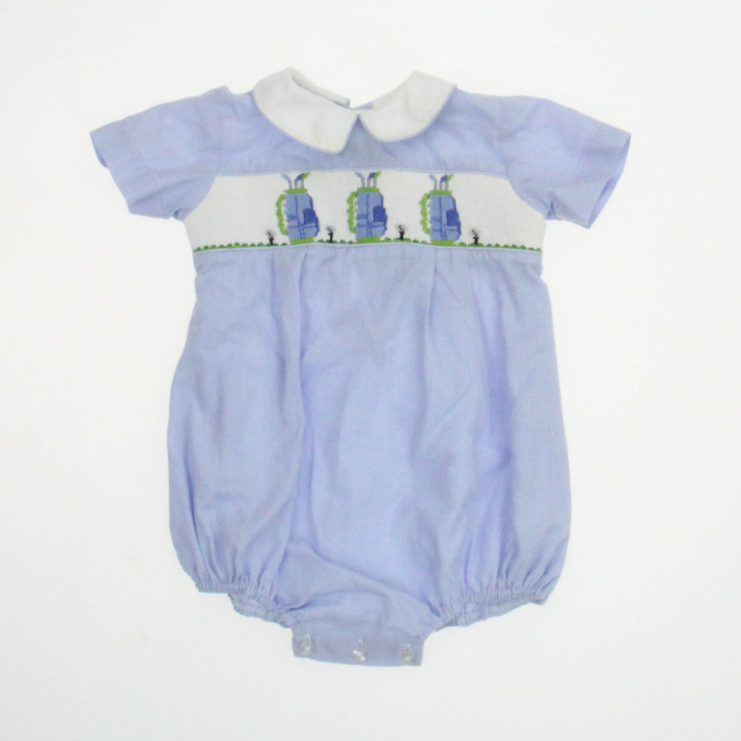 Silly Goose Boys Blue | White Romper Size: 9 Months Blue | White