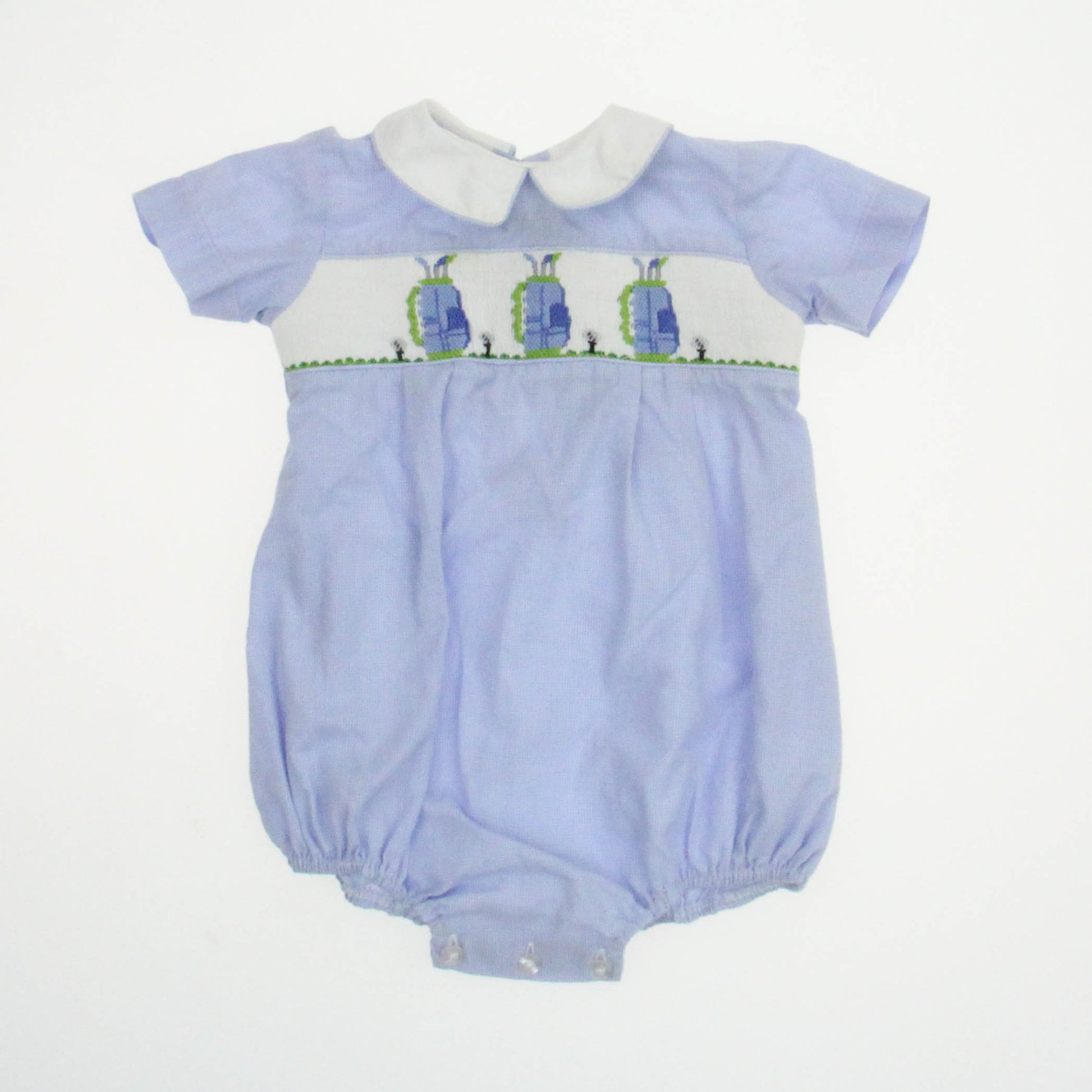 Silly Goose Boys Blue | White Romper Size: 9 Months Blue | White