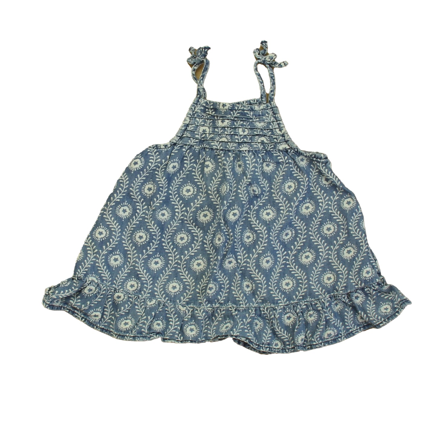 Gap Girls Blue | White Dress Size: 12-18 Months Blue | White