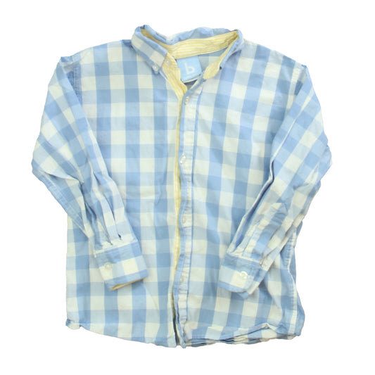 Bella Bliss Boys Blue | White Button Down Long Sleeve Size: 4T Blue | White