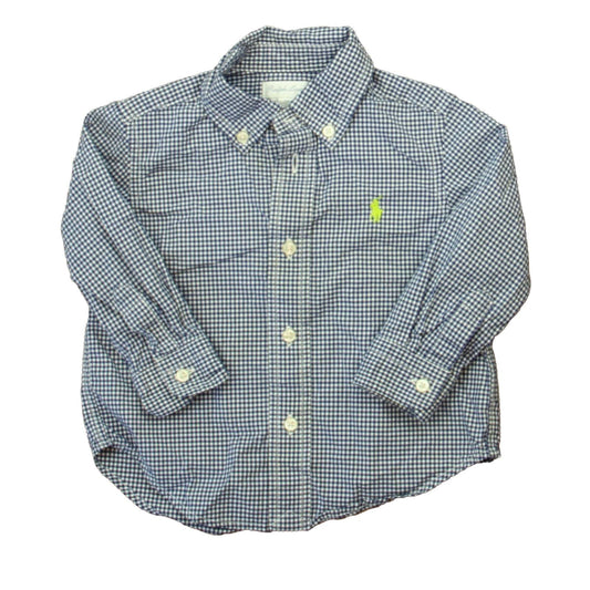 Ralph Lauren Boys Blue | White Button Down Long Sleeve Size: 12 Months Blue | White
