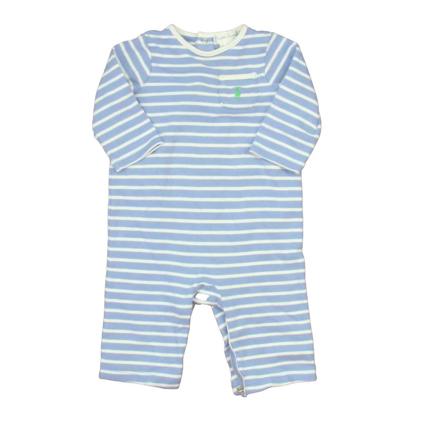 Ralph Lauren Boys Blue | White Long Sleeve Outfit Size: 6 Months Blue | White