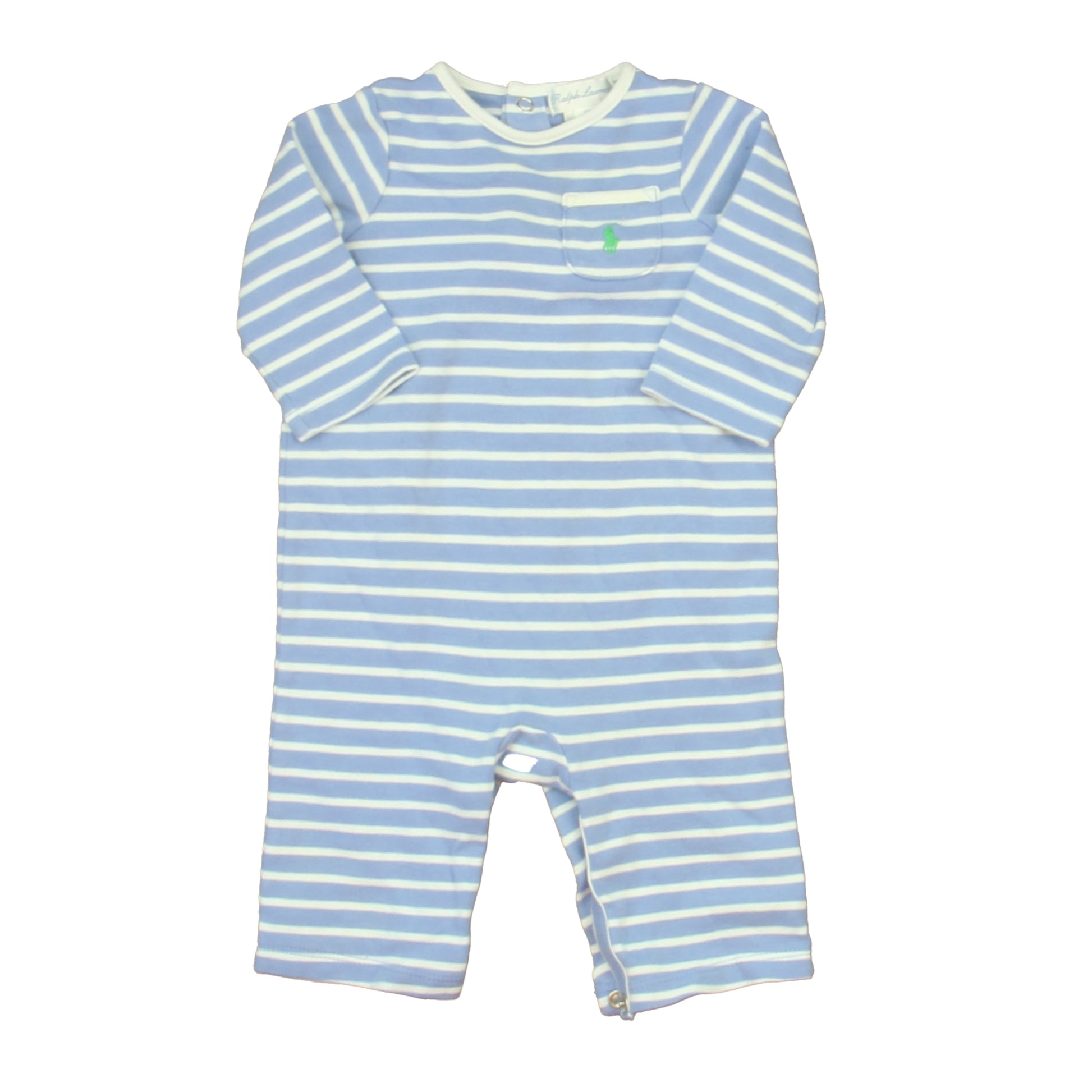 Ralph Lauren Boys Blue | White Long Sleeve Outfit Size: 6 Months Blue | White