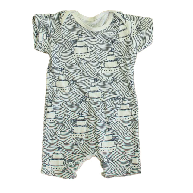 Winter Water Factory Boys Blue | White Romper Size: 3 Months Blue | White