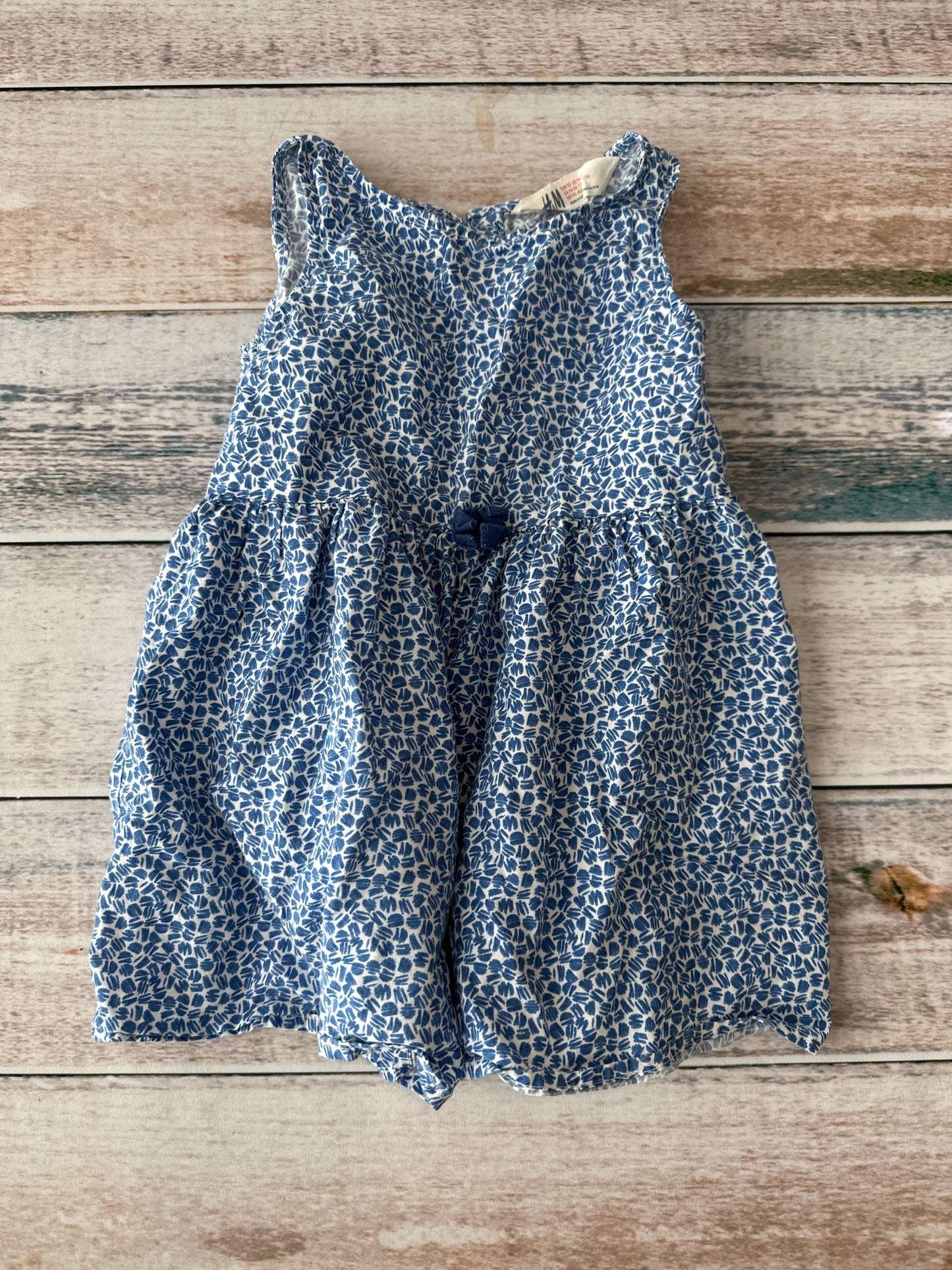 H&M Girls Blue | White Dress Size: 18-24 months Blue | White