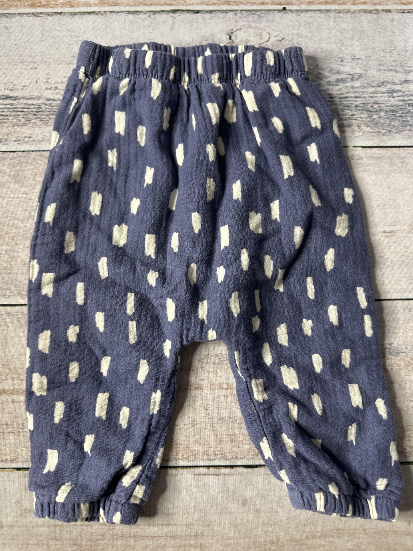 Hanna Andersson Unisex Blue | White Pants Size: 3-6 months Blue | White