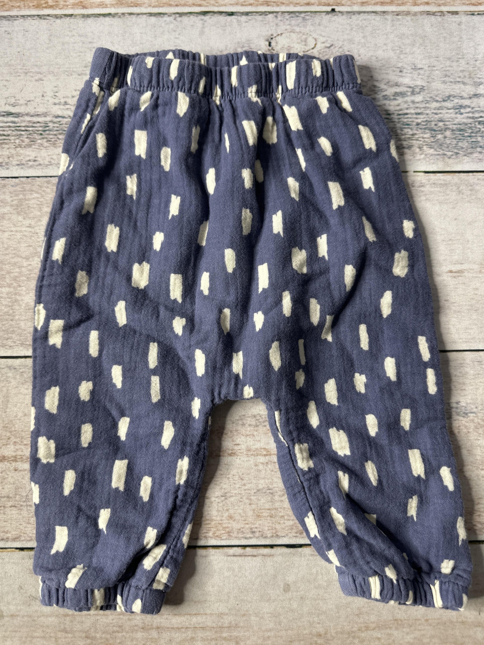 Hanna Andersson Unisex Blue | White Pants Size: 3-6 months Blue | White