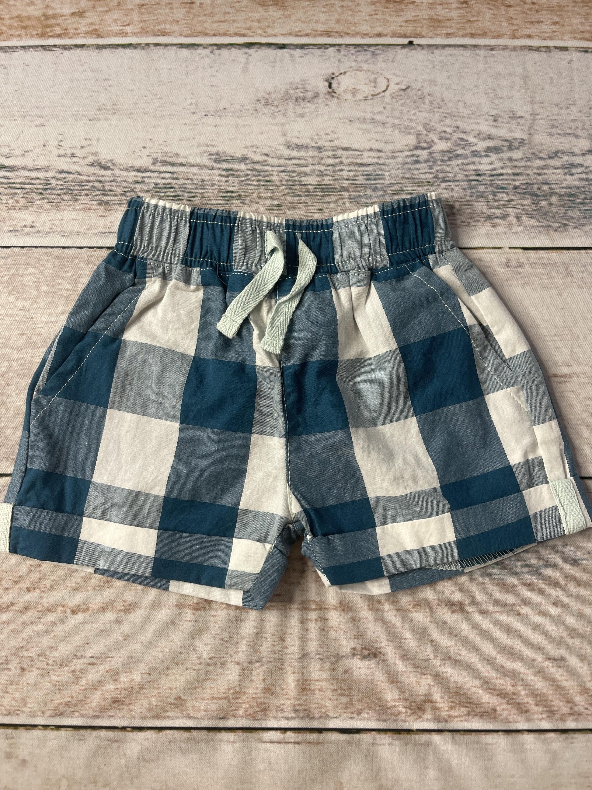 Rockets of Awesome Boys Blue | White Shorts Size: 0-3 months Blue | White