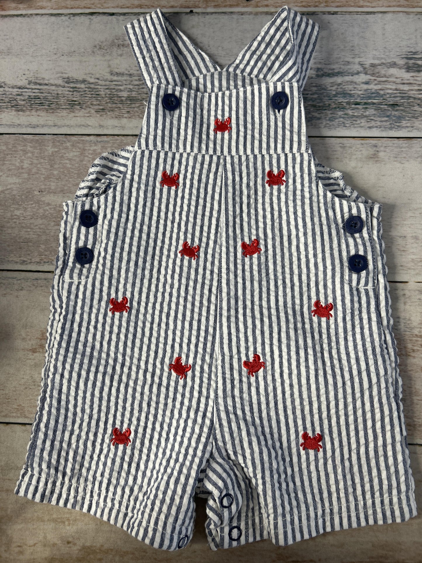 Unisex Blue | White Overalls Size: 9 months Blue | White
