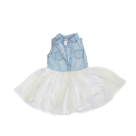 Osh Kosh Girls Blue | White Dress Size: 2T Blue | White