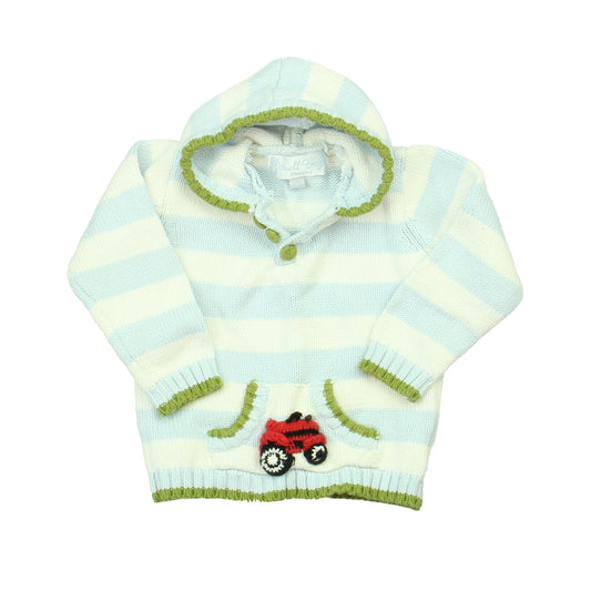 Powell Craft Girls Blue | White Sweater Size: 12-24 Months Blue | White