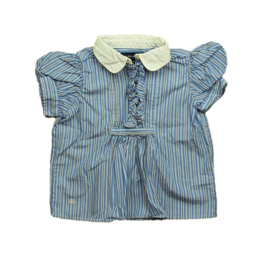Ralph Lauren Girls Blue | White Blouse Size: 2T Blue | White