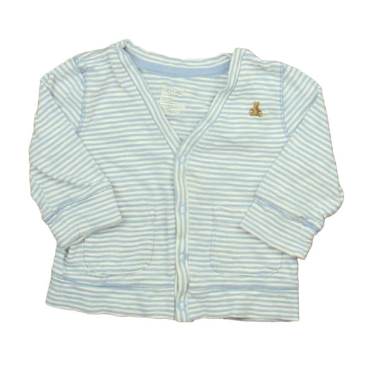 Gap Girls Blue | White Long Sleeve Shirt Size: 6-12 Months Blue | White