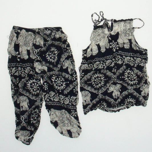 Unknown Brand Girls Blue | White Apparel Sets Size: 6-12 Months Blue | White