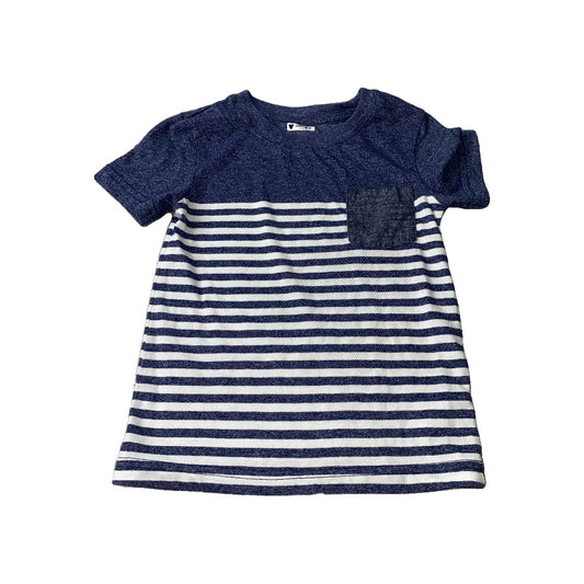 Cat & Jack Boys Blue | White T-Shirt Size: 4T Blue | White