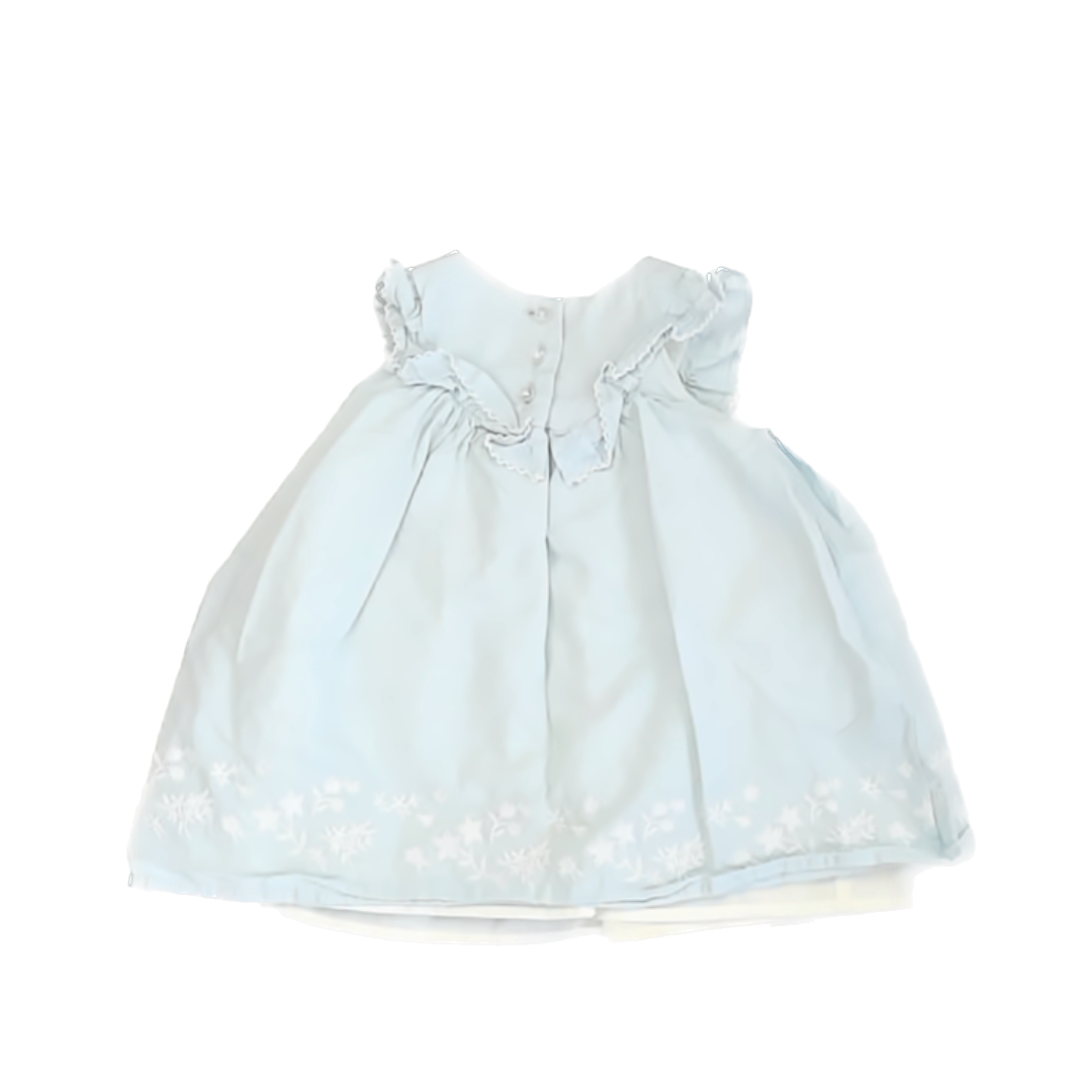 Joie Girls Blue | White Dress Size: 6-9 Months Blue | White