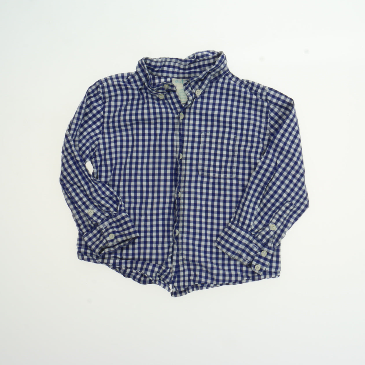 Olive Juice Boys Blue | White Button Down Long Sleeve Size: 3T Blue | White