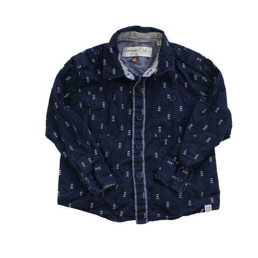 Soverign Codes Boys Blue | White Button Down Long Sleeve Size: 2T Blue | White