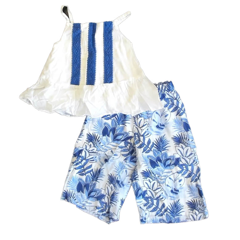 Janie and Jack Girls Blue | White Apparel Sets Size: 2T Blue | White
