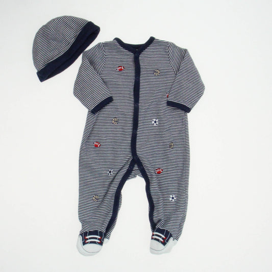 Little Me Boys Blue | White Long Sleeve Outfit Size: 6 Months Blue | White