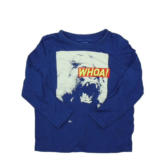 Rockets Of Awesome Boys Blue | Whoa Long Sleeve T-Shirt Size: 4T